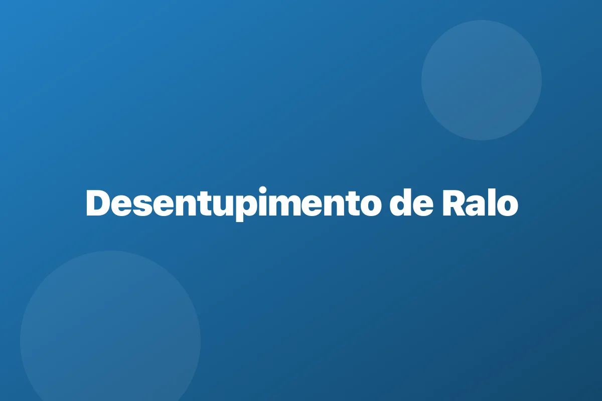 Desentupimento de ralo em Itapevi – escoamento garantido